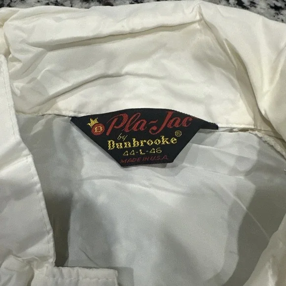 VTG Pla-Jac Dunbrooke Large 44-48 Nylon Windbreaker Jacket Racing 1984 Indy 500 - Picture 4 of 6